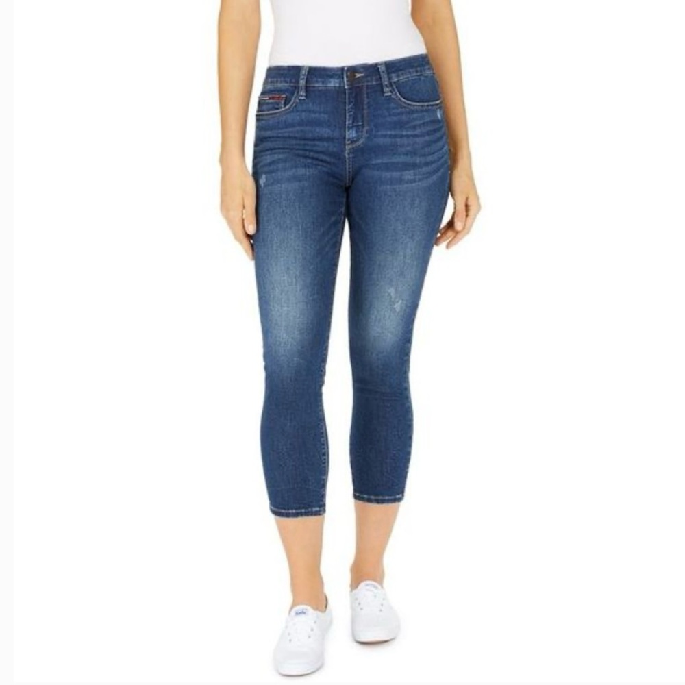 Tommy Hilfiger Medium Wash Spirit Crop Jeans | Size 8